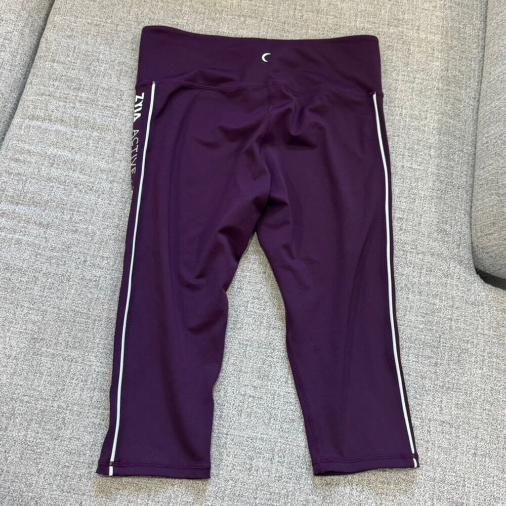 Zyia Active Purple Side Stripe Logo Leggings 14-16
